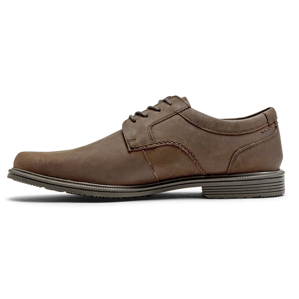 Oxfords Rockport Hombre Mexico - Robinsyn Waterproof Plain Toe Marrom - OQYKD1643